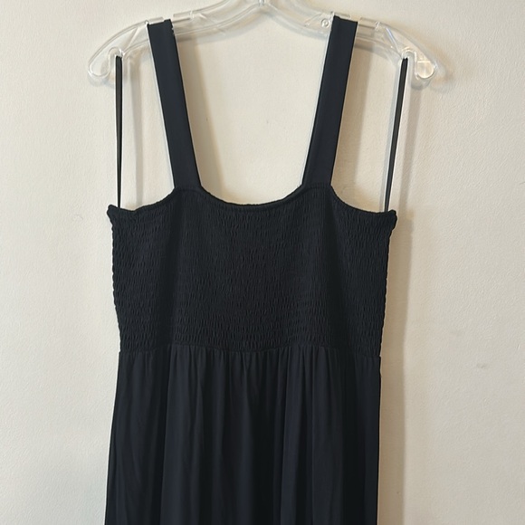 LOFT Smocked Tiered Black Maxi Dress - S - Picture 8 of 10